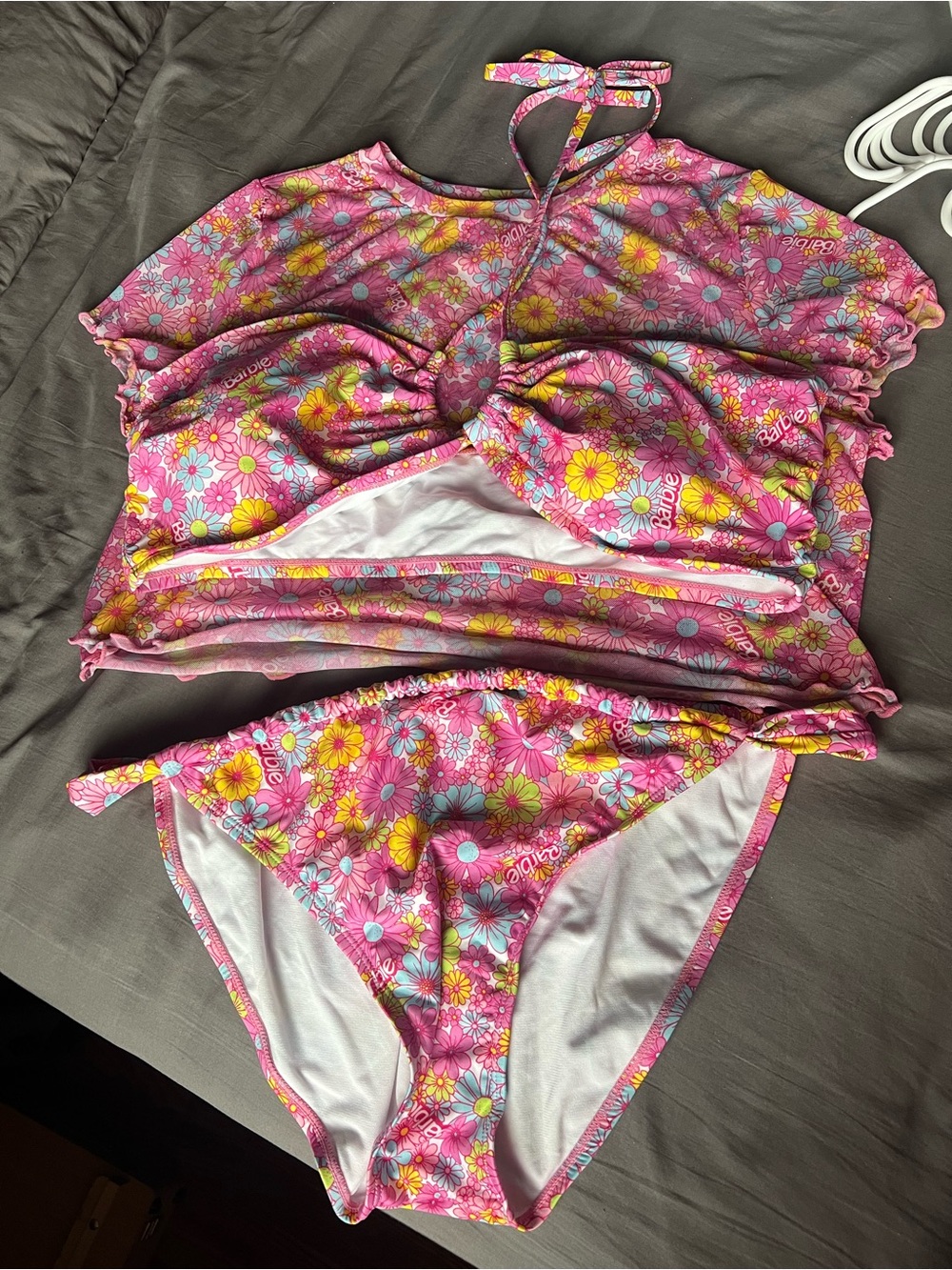 Fashion Nova Pink Floral Two-Piece Bikini Set